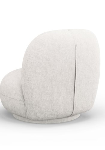 MICADONI Chuck drejestol, 1 sde - beige chenille og sort plast