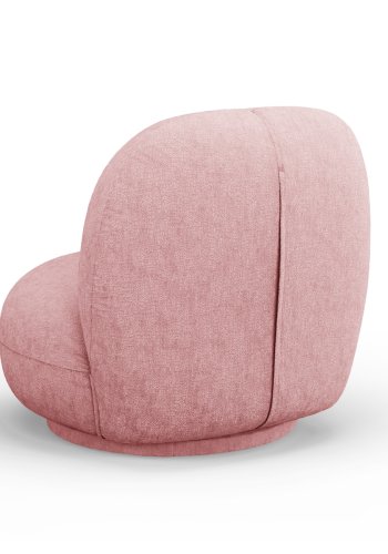 MICADONI Chuck drejestol, 1 sde - lyserd chenille og sort plast