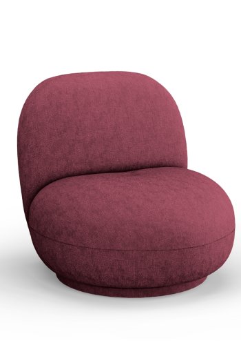 MICADONI Chuck drejestol, 1 sde - rd chenille og sort plast