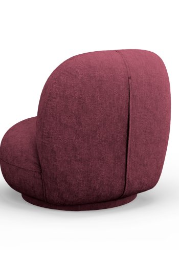 MICADONI Chuck drejestol, 1 sde - rd chenille og sort plast