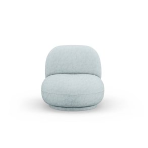 MICADONI Chuck drejestol, 1 sde - bl chenille og sort plast