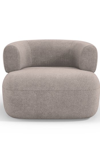 MICADONI Jenny lnestol, m. armln, 1 sde - brun bouclé og sort plast