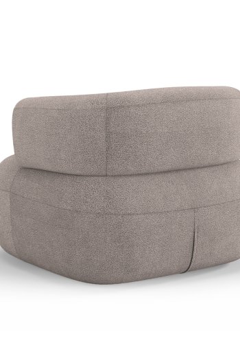 MICADONI Jenny lnestol, m. armln, 1 sde - brun bouclé og sort plast