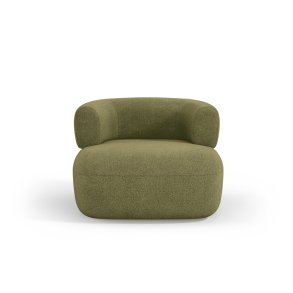 MICADONI Jenny lnestol, m. armln, 1 sde - grn bouclé og sort plast