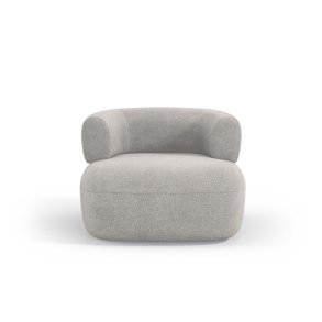 MICADONI Jenny lnestol, m. armln, 1 sde - gr bouclé og sort plast