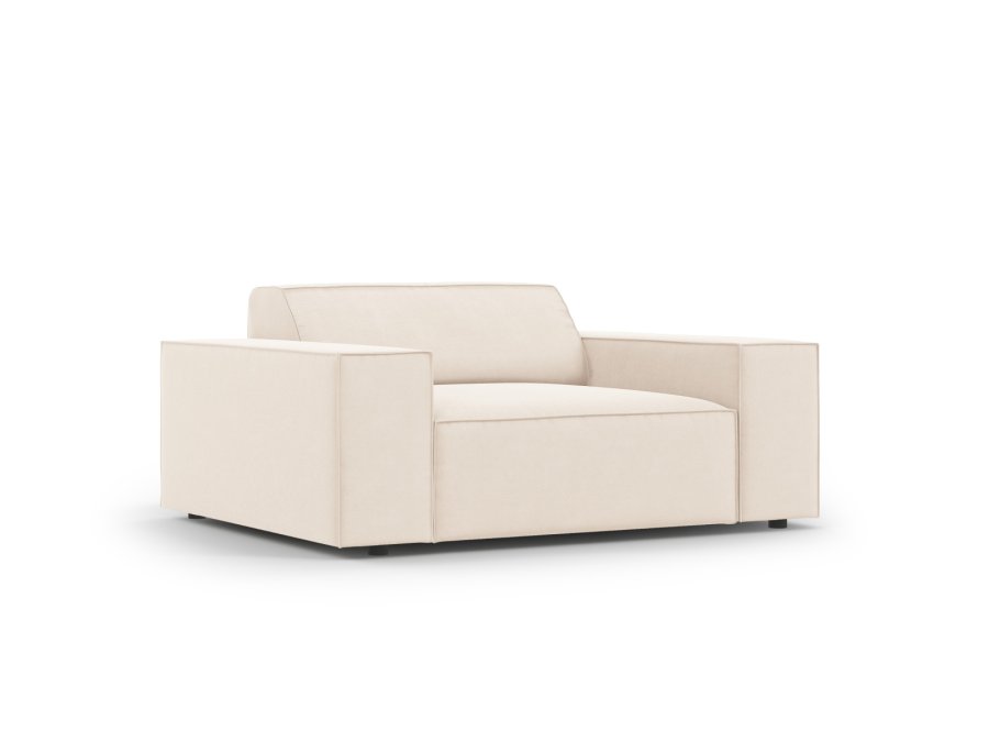 MICADONI Jodie lnestol, m. armln, 1 sde - beige fljl og sort plast