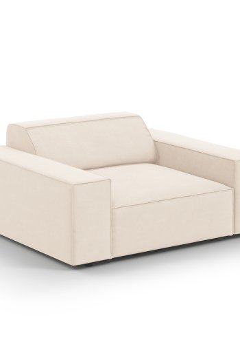 MICADONI Jodie lnestol, m. armln, 1 sde - beige fljl og sort plast