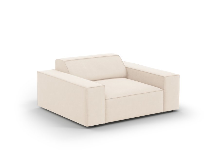 MICADONI Jodie lnestol, m. armln, 1 sde - beige fljl og sort plast