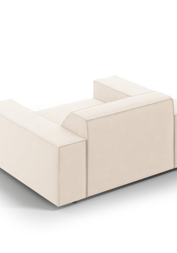 MICADONI Jodie lnestol, m. armln, 1 sde - beige fljl og sort plast