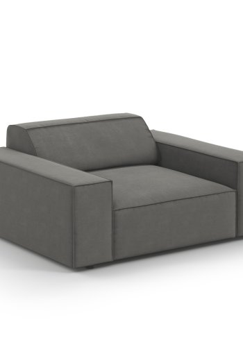 MICADONI Jodie lnestol, m. armln, 1 sde - gr fljl og sort plast