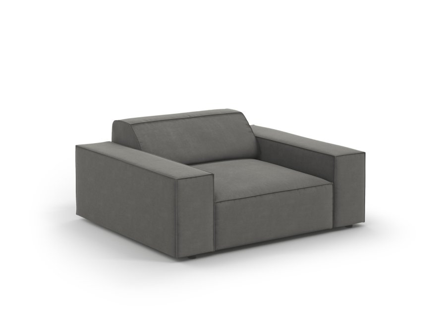 MICADONI Jodie lnestol, m. armln, 1 sde - gr fljl og sort plast