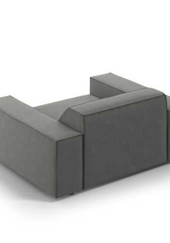 MICADONI Jodie lnestol, m. armln, 1 sde - gr fljl og sort plast