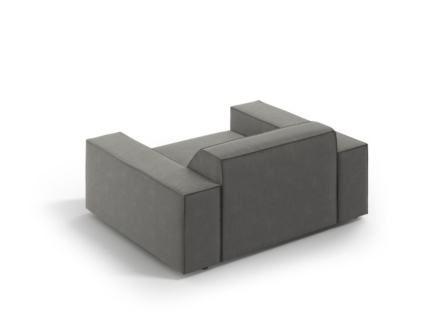 MICADONI Jodie lnestol, m. armln, 1 sde - gr fljl og sort plast