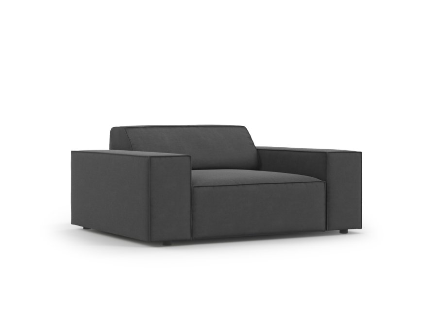 MICADONI Jodie lnestol, m. armln, 1 sde - gr fljl og sort plast