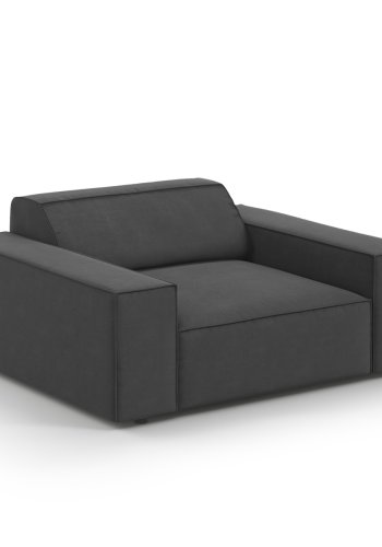 MICADONI Jodie lnestol, m. armln, 1 sde - gr fljl og sort plast