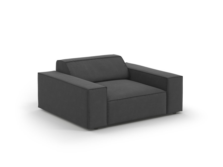 MICADONI Jodie lnestol, m. armln, 1 sde - gr fljl og sort plast