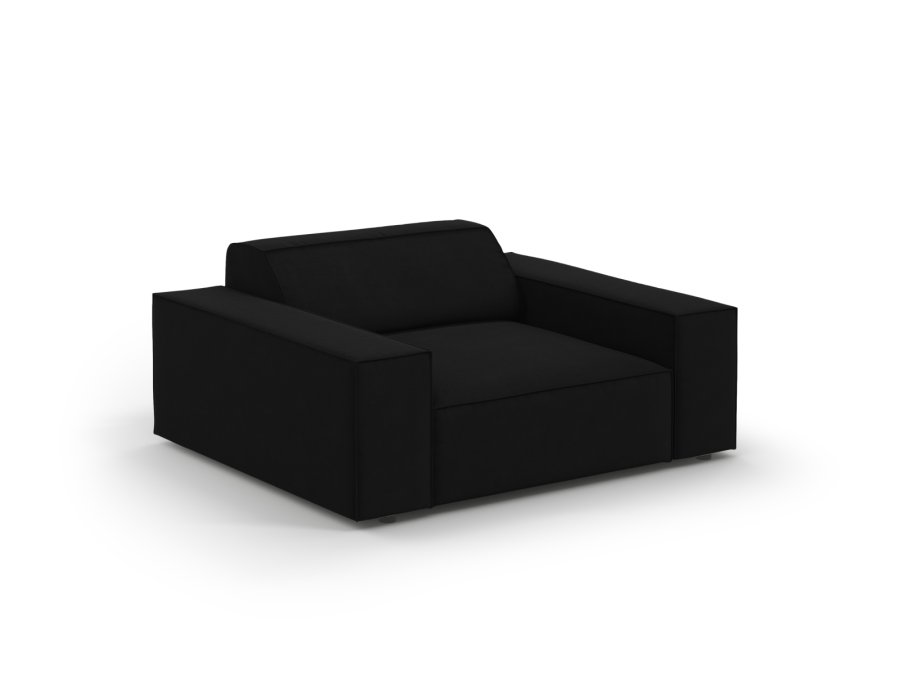 MICADONI Jodie lnestol, m. armln, 1 sde - sort fljl og sort plast