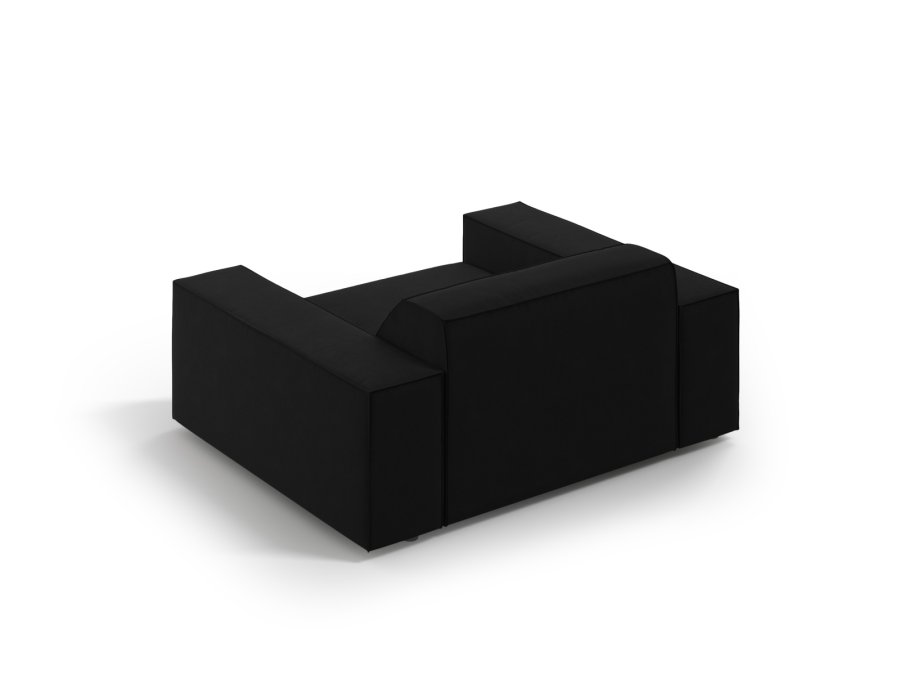 MICADONI Jodie lnestol, m. armln, 1 sde - sort fljl og sort plast