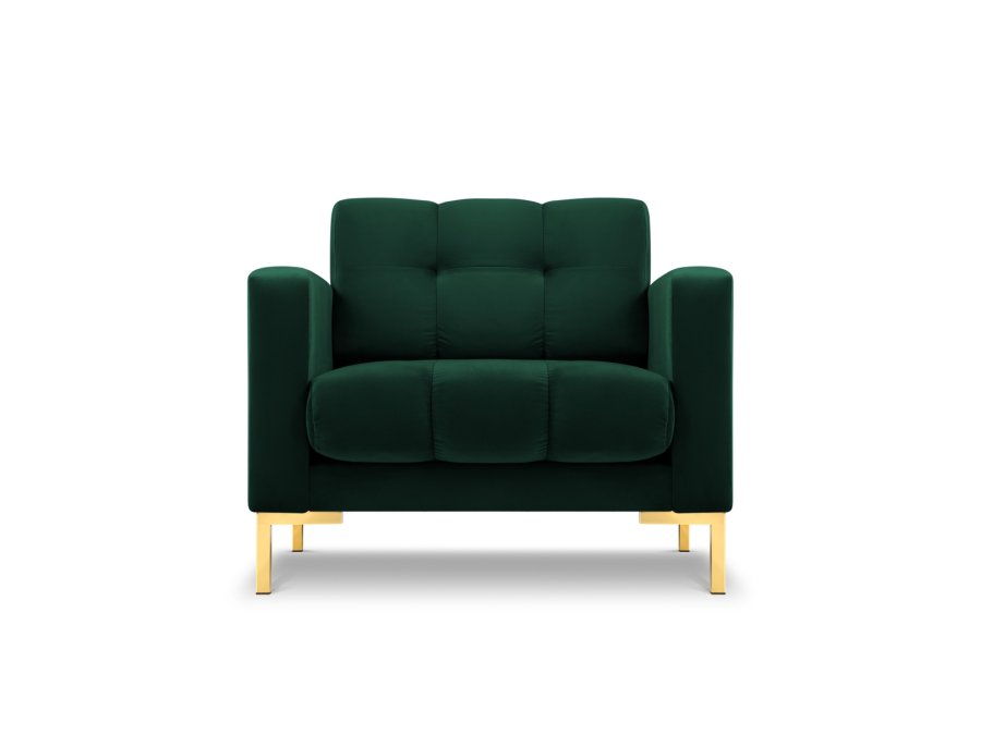 MICADONI Mamaia lnestol, m. armln, 1 sde - grn fljl og guld metal