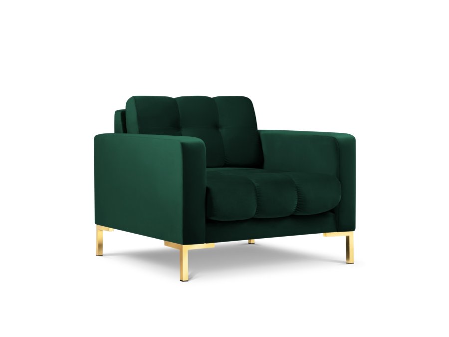 MICADONI Mamaia lnestol, m. armln, 1 sde - grn fljl og guld metal