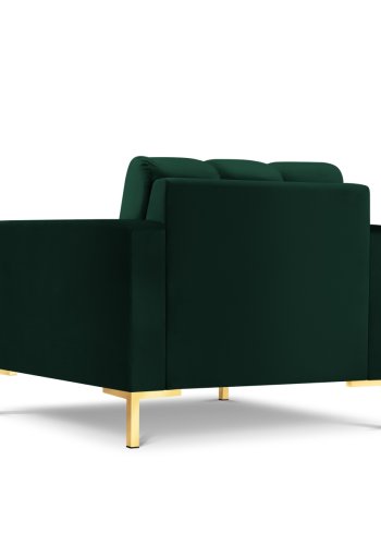 MICADONI Mamaia lnestol, m. armln, 1 sde - grn fljl og guld metal