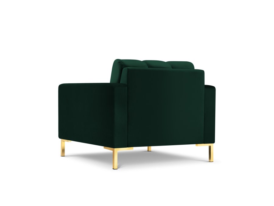 MICADONI Mamaia lnestol, m. armln, 1 sde - grn fljl og guld metal