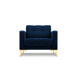 MICADONI Mamaia lnestol, m. armln, 1 sde - bl fljl og guld metal