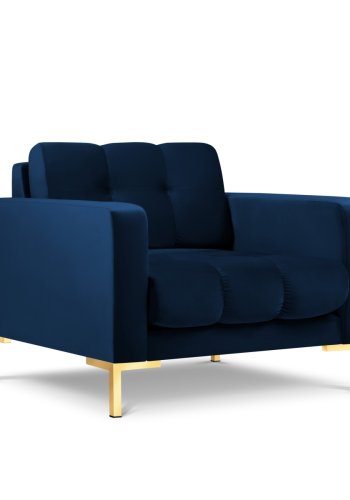 MICADONI Mamaia lnestol, m. armln, 1 sde - bl fljl og guld metal