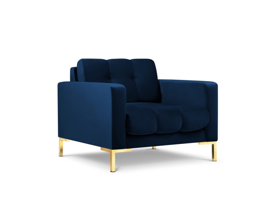 MICADONI Mamaia lnestol, m. armln, 1 sde - bl fljl og guld metal