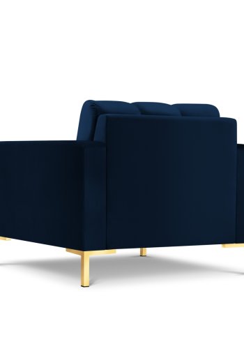 MICADONI Mamaia lnestol, m. armln, 1 sde - bl fljl og guld metal