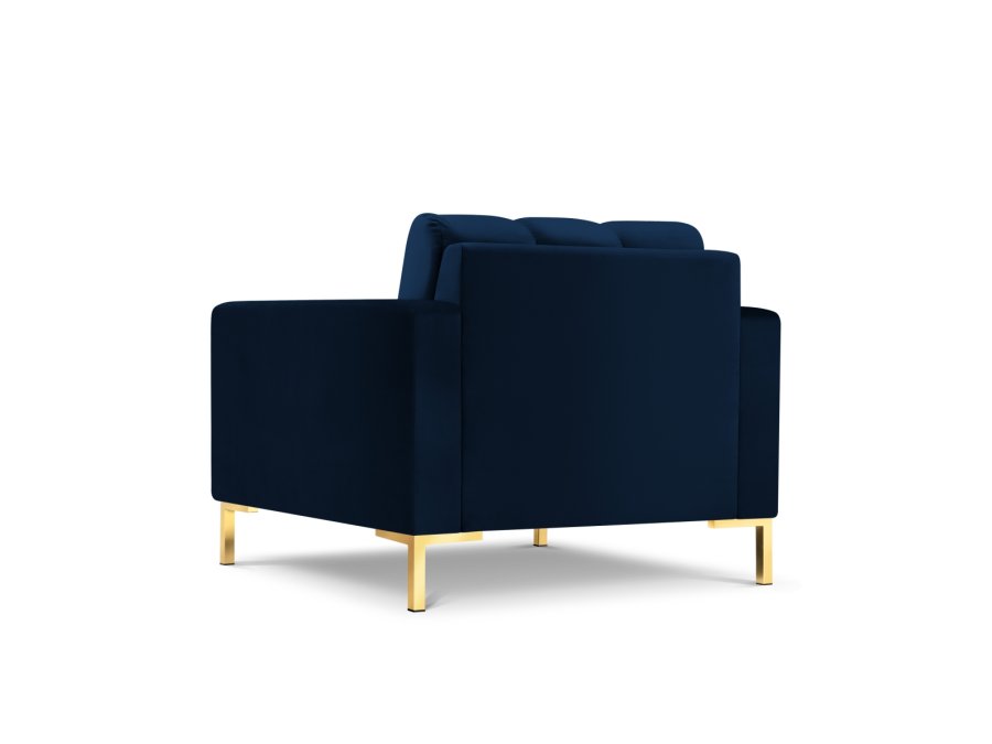 MICADONI Mamaia lnestol, m. armln, 1 sde - bl fljl og guld metal