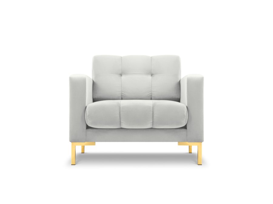 MICADONI Mamaia lnestol, m. armln, 1 sde - slv fljl og guld metal