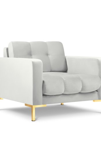 MICADONI Mamaia lnestol, m. armln, 1 sde - slv fljl og guld metal