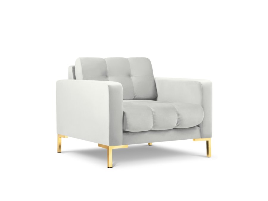 MICADONI Mamaia lnestol, m. armln, 1 sde - slv fljl og guld metal