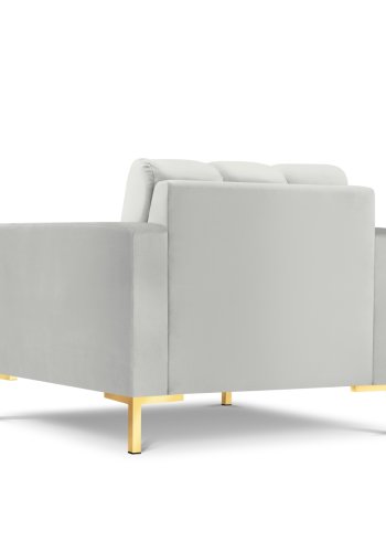 MICADONI Mamaia lnestol, m. armln, 1 sde - slv fljl og guld metal