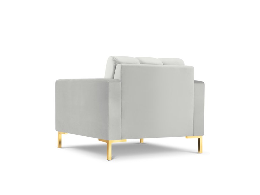 MICADONI Mamaia lnestol, m. armln, 1 sde - slv fljl og guld metal