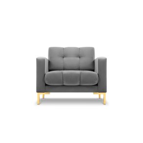 MICADONI Mamaia lnestol, m. armln, 1 sde - gr fljl og guld metal