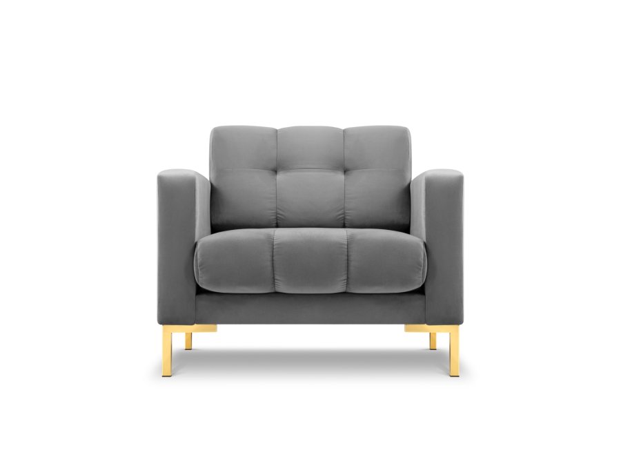 MICADONI Mamaia lnestol, m. armln, 1 sde - gr fljl og guld metal