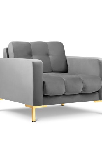 MICADONI Mamaia lnestol, m. armln, 1 sde - gr fljl og guld metal