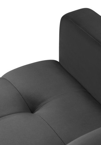 MICADONI Mamaia lnestol, m. armln, 1 sde - antracitgr fljl og guld metal