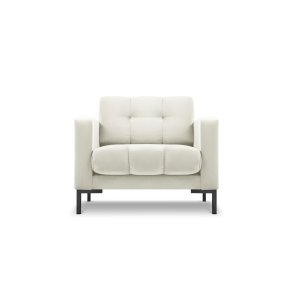 MICADONI Mamaia lnestol, m. armln, 1 sde - beige fljl og sort metal