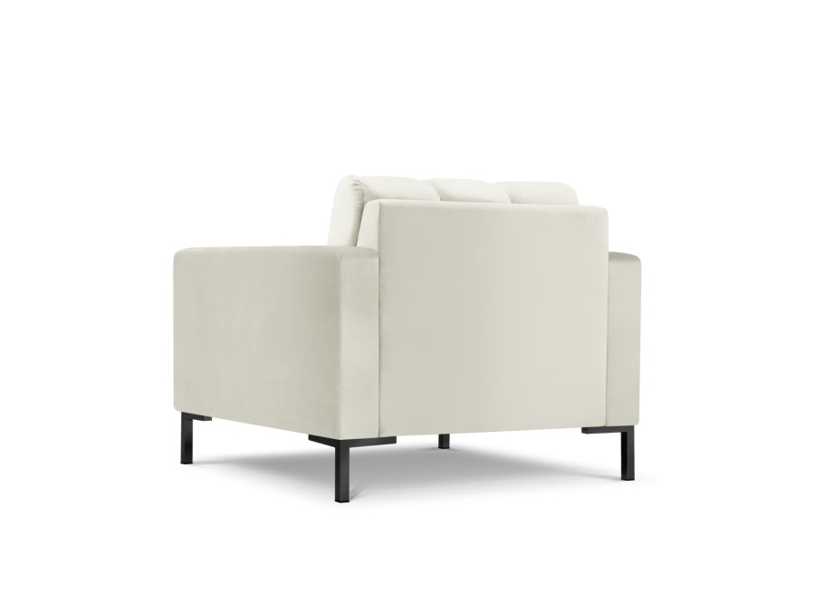 MICADONI Mamaia lnestol, m. armln, 1 sde - beige fljl og sort metal