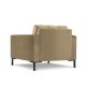 MICADONI Mamaia lnestol, m. armln, 1 sde - beige fljl og sort metal