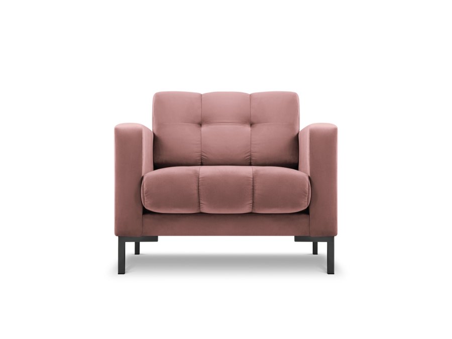 MICADONI Mamaia lnestol, m. armln, 1 sde - lyserd fljl og sort metal