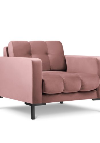 MICADONI Mamaia lnestol, m. armln, 1 sde - lyserd fljl og sort metal