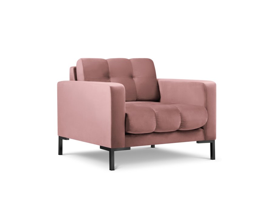 MICADONI Mamaia lnestol, m. armln, 1 sde - lyserd fljl og sort metal