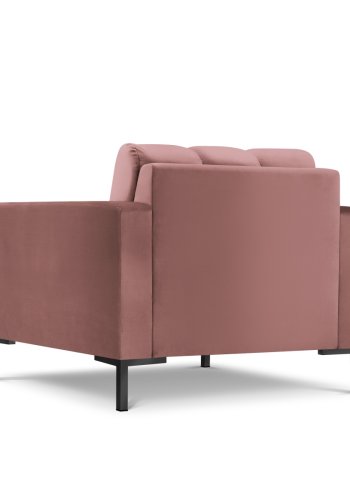 MICADONI Mamaia lnestol, m. armln, 1 sde - lyserd fljl og sort metal