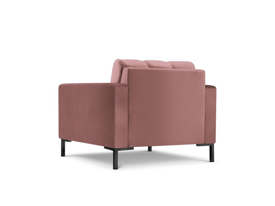 MICADONI Mamaia lnestol, m. armln, 1 sde - lyserd fljl og sort metal