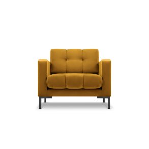 MICADONI Mamaia lnestol, m. armln, 1 sde - gul fljl og sort metal