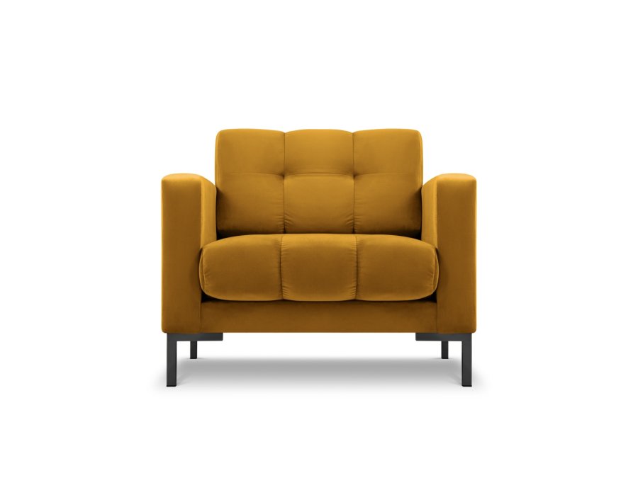 MICADONI Mamaia lnestol, m. armln, 1 sde - gul fljl og sort metal